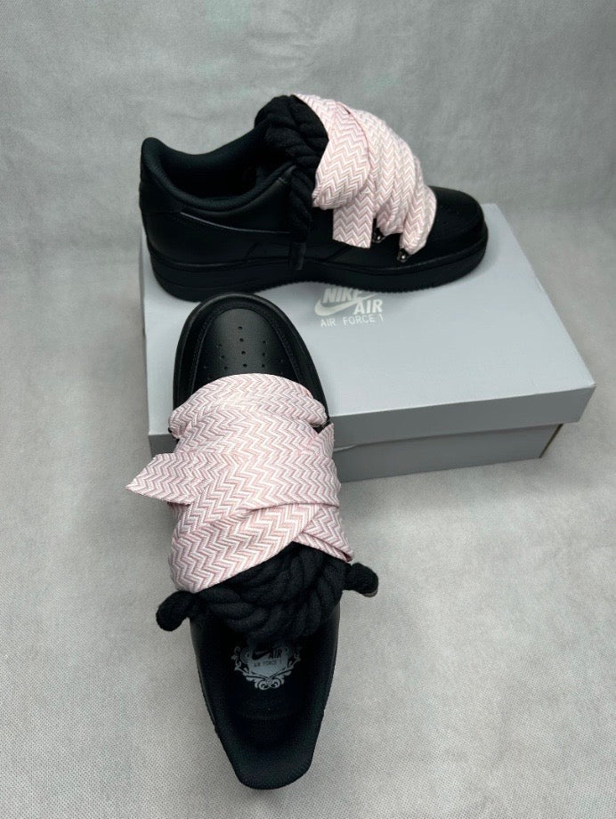 AF1 Rope Laces All Black Lanvin Rosa