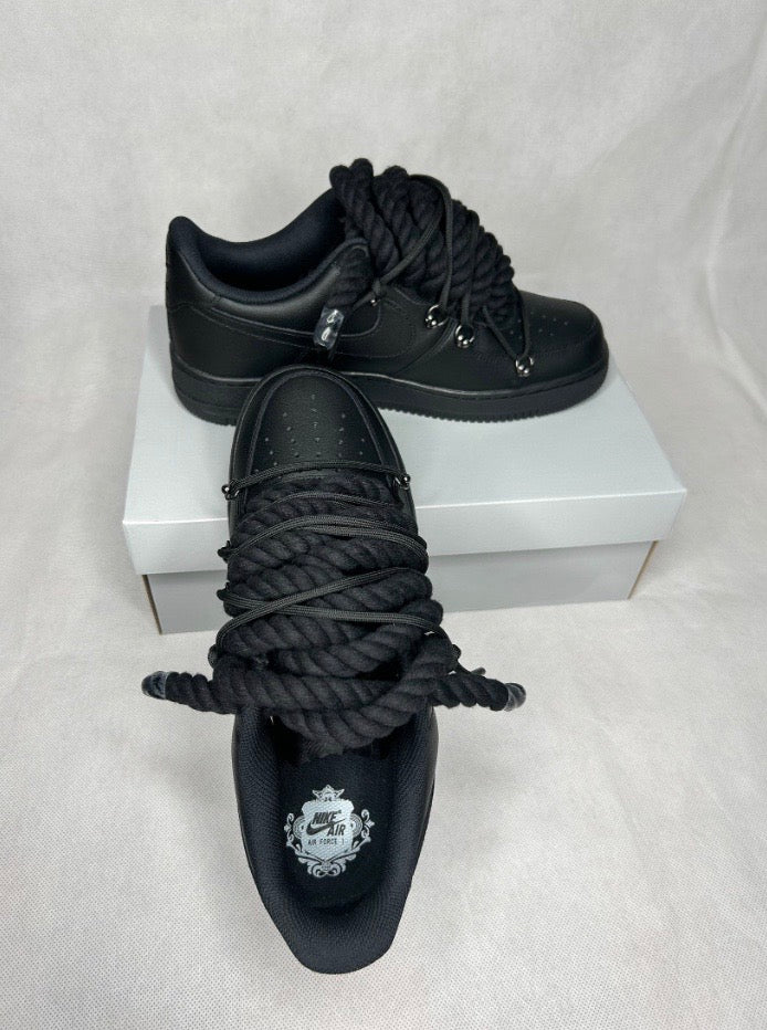AF1 Rope Laces All Black Off White