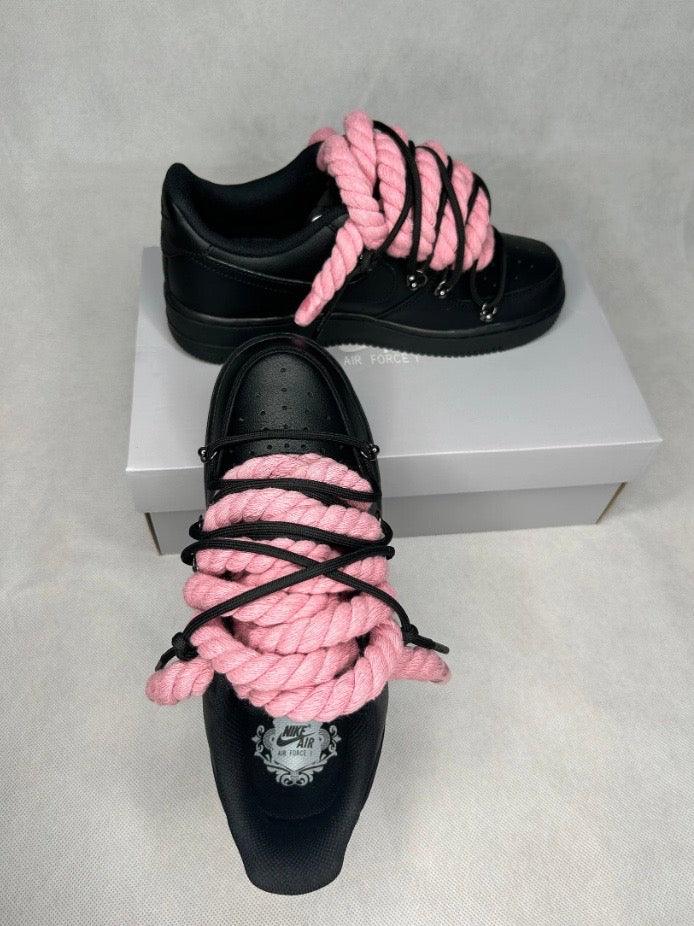 AF1 Rope Laces White Black