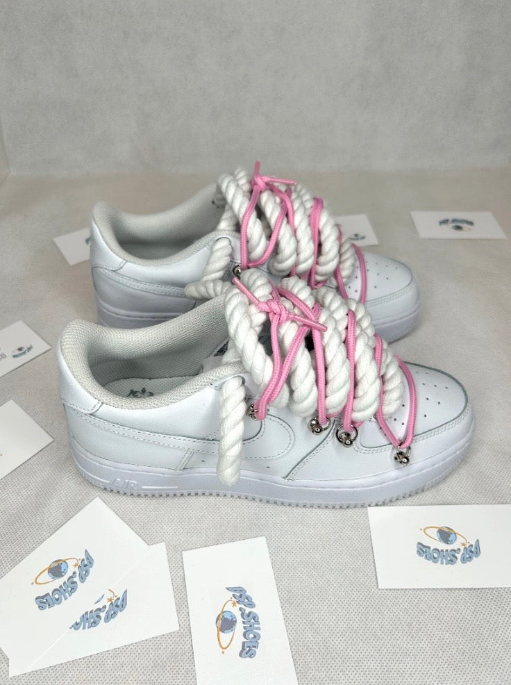 AF1 Rope Laces Off White Pink